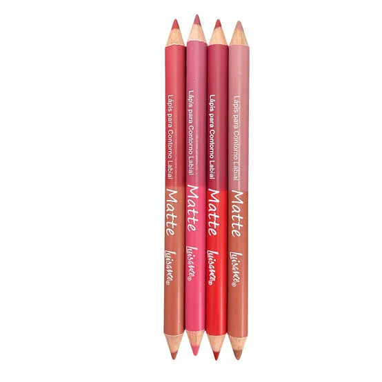 Lápis Duo Contorno Labial Matte com apontador Luisance