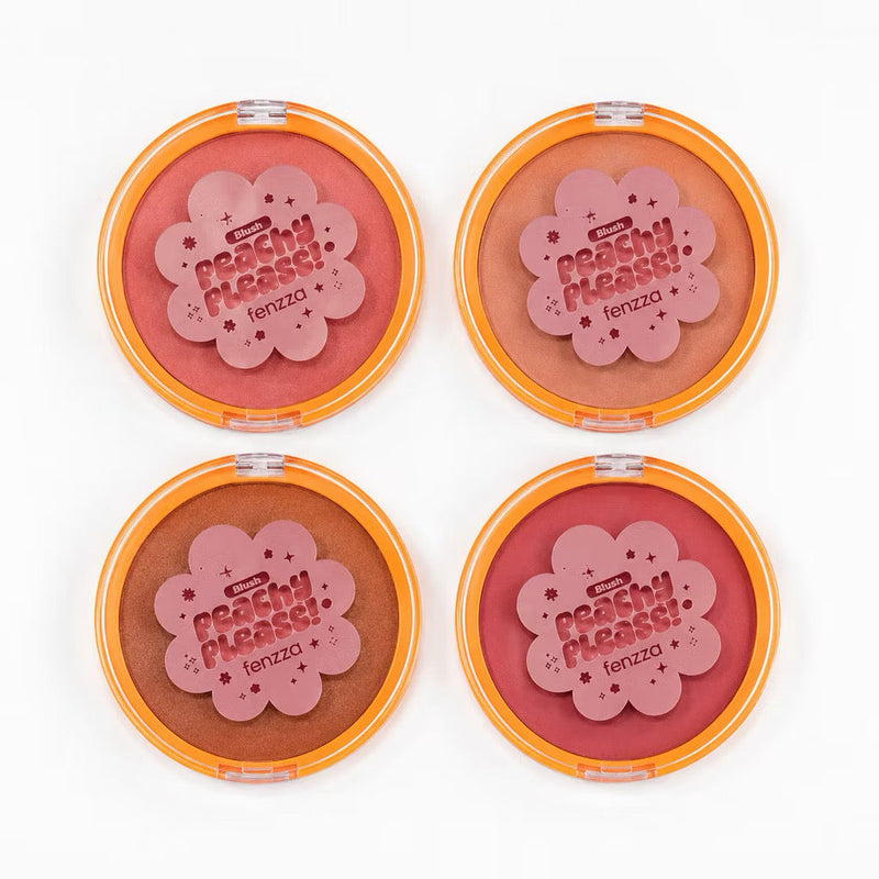 Blush em Pó Compacto Peachy Please Fenzza